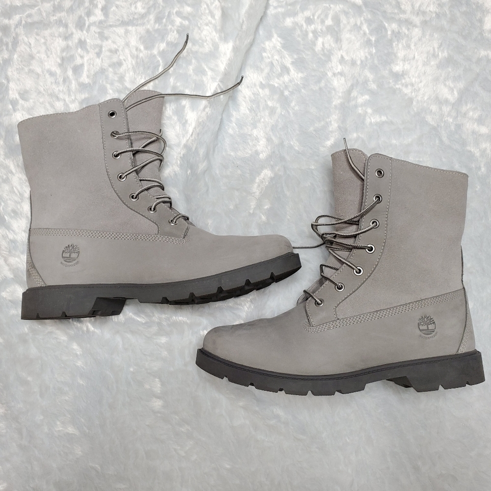 Gray Timberland Boots w/ Sherpa Lining - WMNS 11